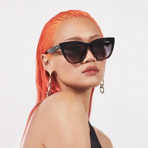 Quay For Keeps Cat Eye Sunglasses Quay For Keeps womens cat eye sunglasses in brown | ASOS main image 3